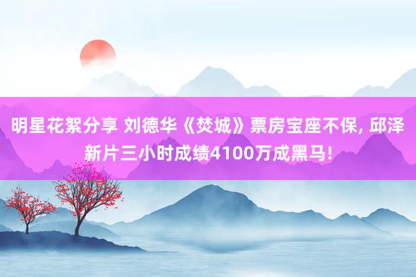 明星花絮分享 刘德华《焚城》票房宝座不保, 邱泽新片三小时成绩4100万成黑马!