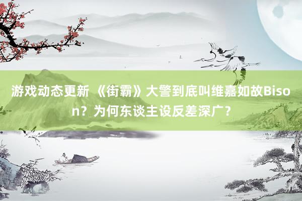 游戏动态更新 《街霸》大警到底叫维嘉如故Bison？为何东谈主设反差深广？