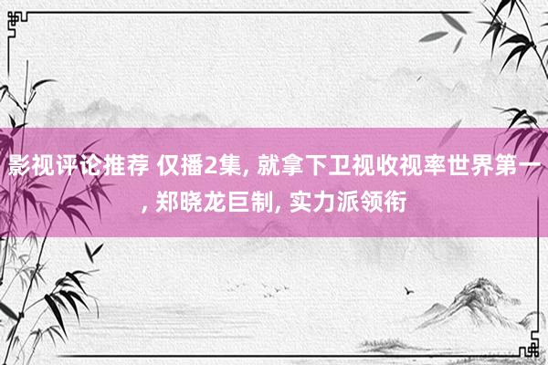 影视评论推荐 仅播2集, 就拿下卫视收视率世界第一, 郑晓龙巨制, 实力派领衔