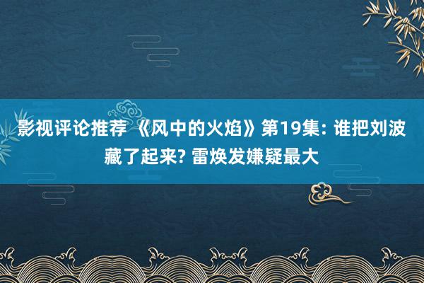 影视评论推荐 《风中的火焰》第19集: 谁把刘波藏了起来? 雷焕发嫌疑最大