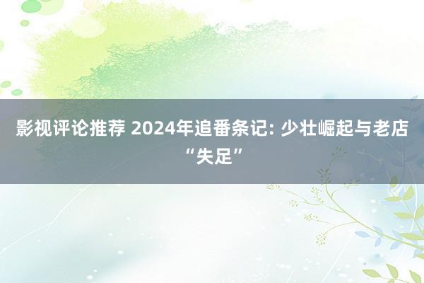 影视评论推荐 2024年追番条记: 少壮崛起与老店“失足”